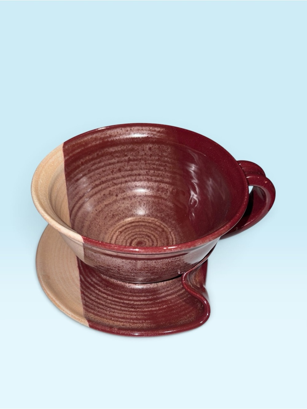 Hand Thrown Bacon Cooker/Soup Bowl Mug Signed ‘CP’ MSRP $58